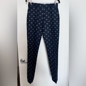 J. Crew Women’s Navy Bumblebee Patterned Pants Size 2 Tall
